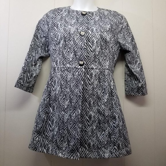 Cabi M Jacket Zig Zag Chevron Stripe Ponte‎ Knit 3034 Long Duster Spring - Picture 2 of 8